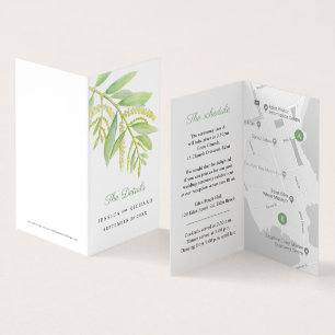 Zeitplan und Karte für das Hochzeitsereignis und d