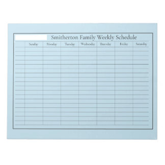 Zeitplaner Sky Blue Notepad Notizblock