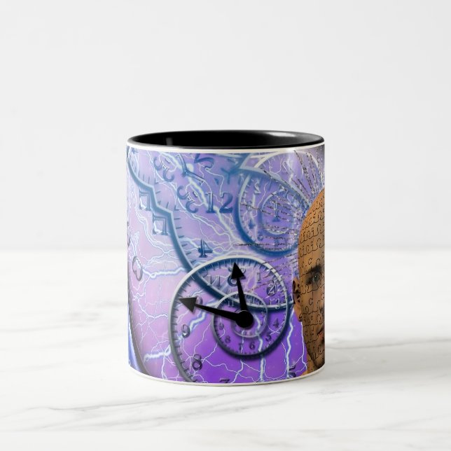 Zeiträtsel Zweifarbige Tasse (Mittel)