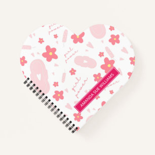Zeitraum/Menstruationszyklus - Ihr Name/Monogramm  Notizbuch