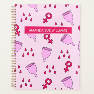 Zeitraum/Menstruationszyklus - Ihr Name/Monogramm  Planer