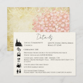 Zeitreihenfolge der Ereignisse Herzstück Leaf Tree Einladung