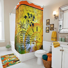 Zeitreise abstrakter Duschvorhang