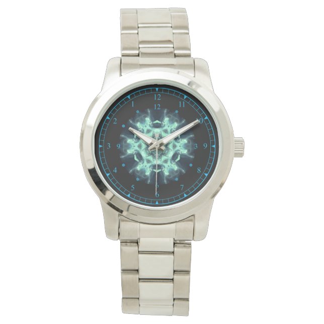 Zeitreise ~ Blue Neist Space/Time Continuum ~ Armbanduhr (Vorderseite)
