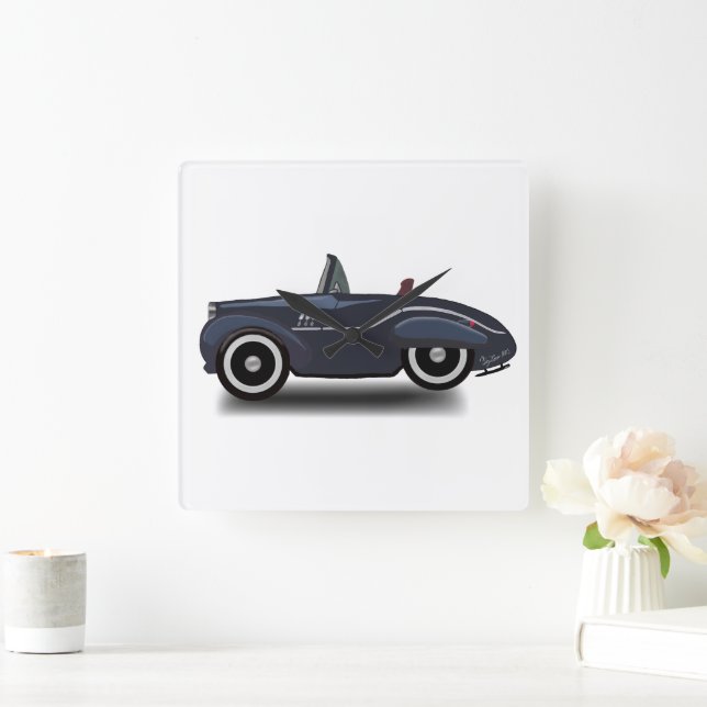 Zeitreise Quadratische Wanduhr (Zuhause)