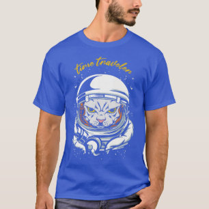 Zeitreisende Katzen-Astronaut Zeitreise Raumschiff T-Shirt