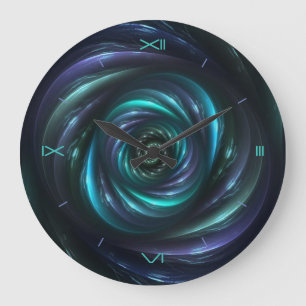 Zeitschleife-Digital-Kunst-Wanduhr Große Wanduhr