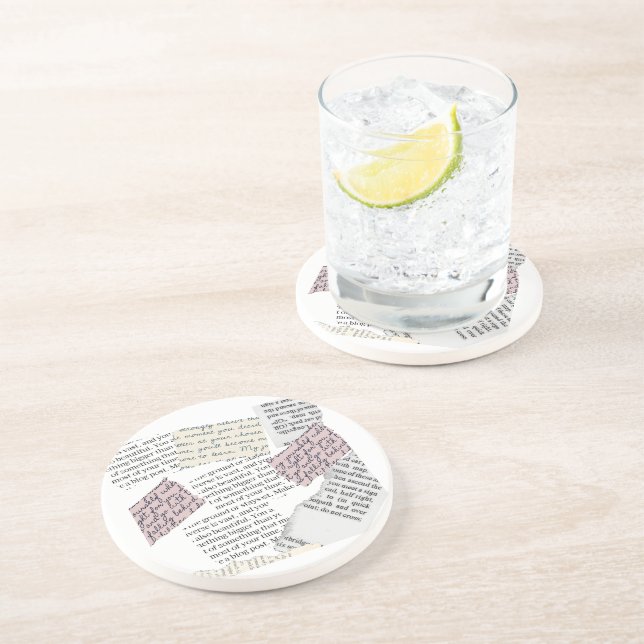 Zeitschrift Ästhetik - Retro Editorial Style Getränkeuntersetzer (Seite)