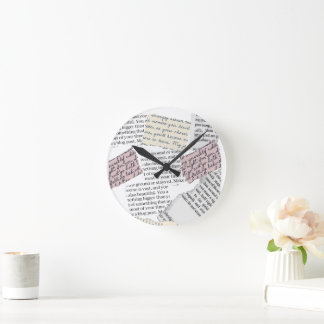 Zeitschrift Ästhetik - Retro Editorial Style Runde Wanduhr