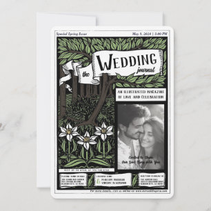 Zeitschrift Cover Art Nouveau Wedding Einladung