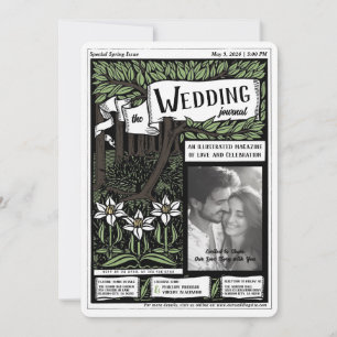Zeitschrift Cover Art Nouveau Wedding Einladung
