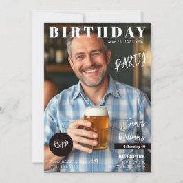Zeitschrift Cover Birthday Einladung