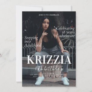 Zeitschrift Cover Birthday Einladungskarte