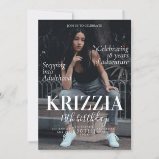 Zeitschrift Cover Birthday Einladungskarte