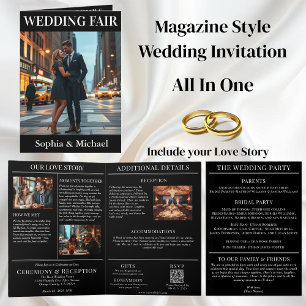 Zeitschrift Cover City Wedding Einladung