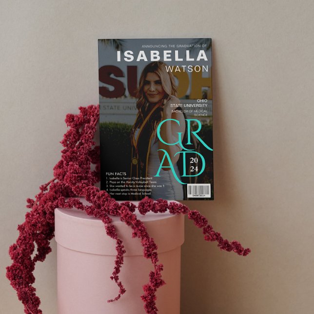 Zeitschrift Cover Foto Abschluss Ankündigung (Magazine Cover Photo Graduation Announcement)