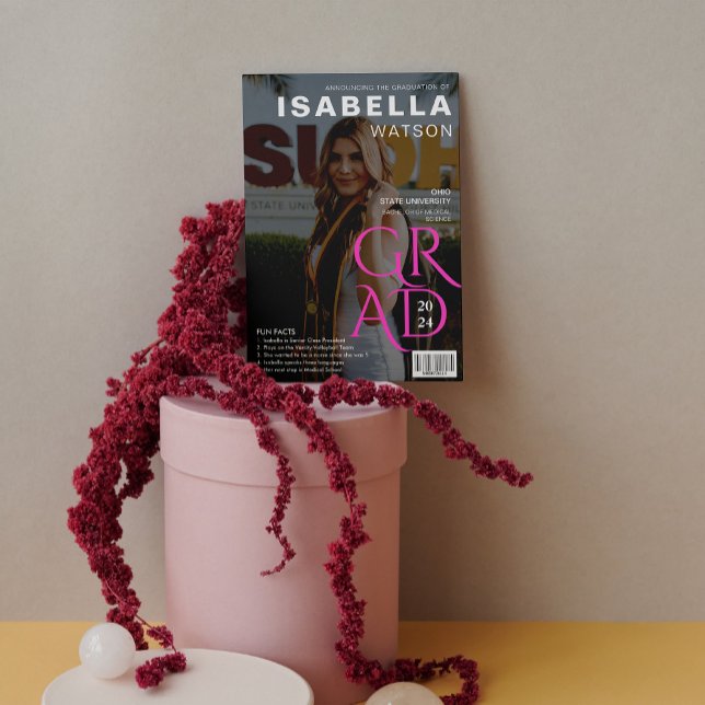 Zeitschrift Cover Foto Abschluss Ankündigung (Magazine Cover Photo Graduation Announcement)
