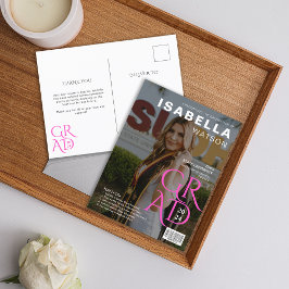 Zeitschrift Cover Foto Abschluss Ankündigung Postkarte