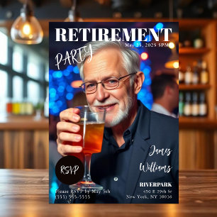 Zeitschrift Cover Retirement Einladung