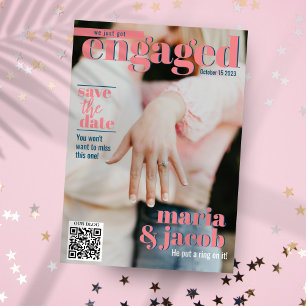 Zeitschrift Cover Save the Date Foto Ankündigung