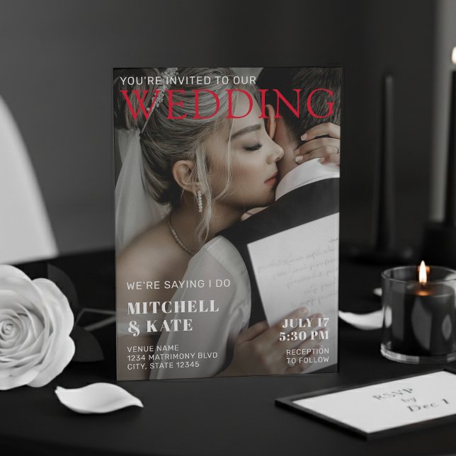 Zeitschrift Cover Wedding Einladung (Magazine Cover Wedding Invitation
)