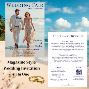 Zeitschrift Cover Wedding on Beach Einladung