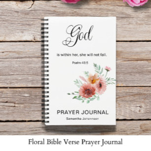 Zeitschrift "Floral Bible Verse Prayer" Notizbuch