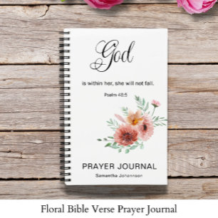 Zeitschrift "Floral Bible Verse Prayer" Notizbuch