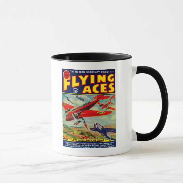Zeitschrift Flying Aces Cover 3 Tasse (Rechts)