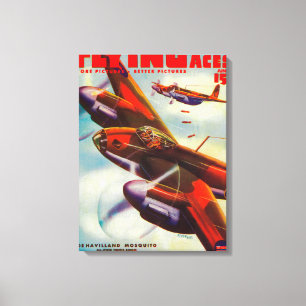 Zeitschrift Flying Aces Cover 4 Leinwanddruck