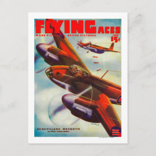 Zeitschrift Flying Aces Cover 4 Postkarte