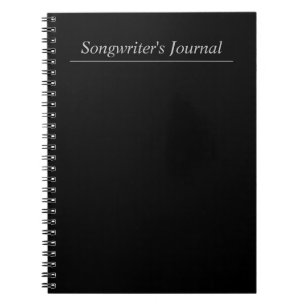 Zeitschrift für benutzerdefinierbare Black Songwr Notizblock