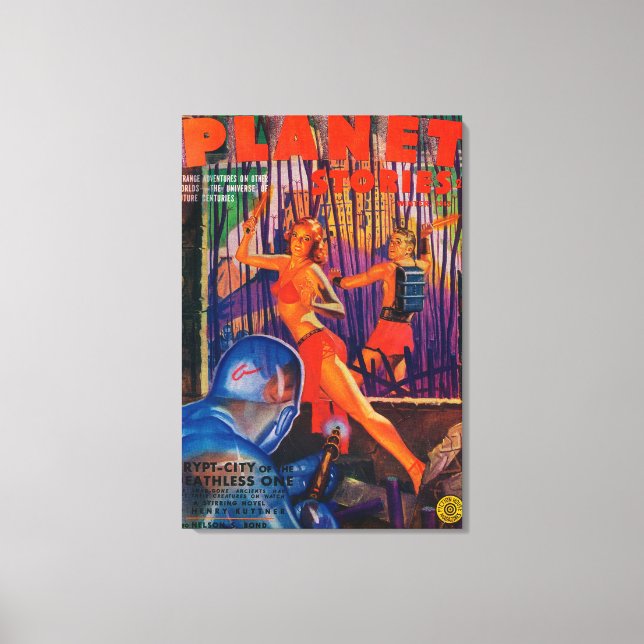 Zeitschrift Planet Stories Cover 3 Leinwanddruck (Vorderseite)