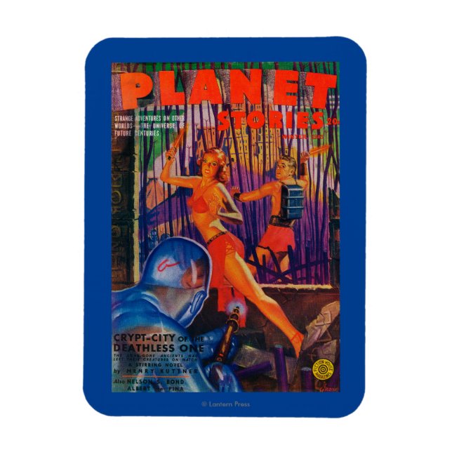 Zeitschrift Planet Stories Cover 3 Magnet (Vertikal)
