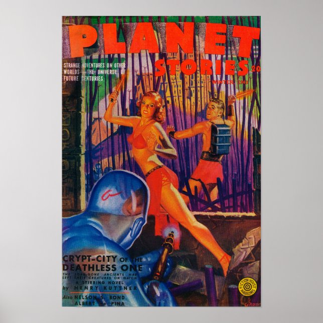Zeitschrift Planet Stories Cover 3 Poster (Vorne)