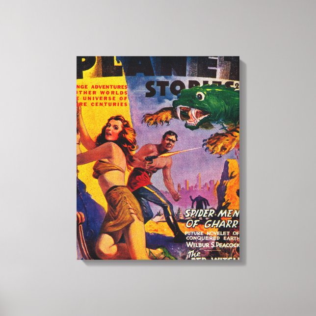 Zeitschrift Planet Stories Cover 4 Leinwanddruck (Vorderseite)
