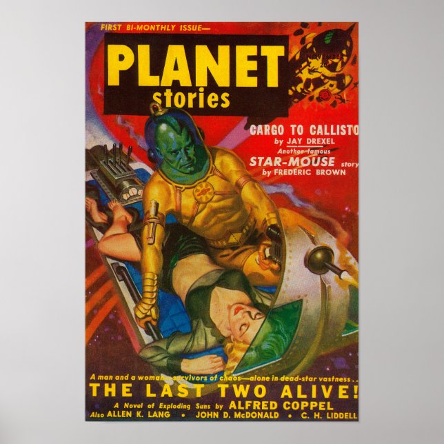 Zeitschrift "Planet Stories" umfasst 6 Poster (Vorne)