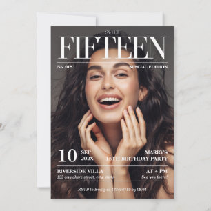 Zeitschrift Redaktion Sweet 15 Foto Einladung