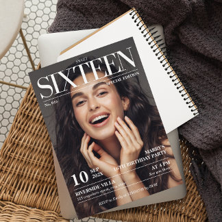 Zeitschrift Redaktion Sweet 16 Foto Einladung