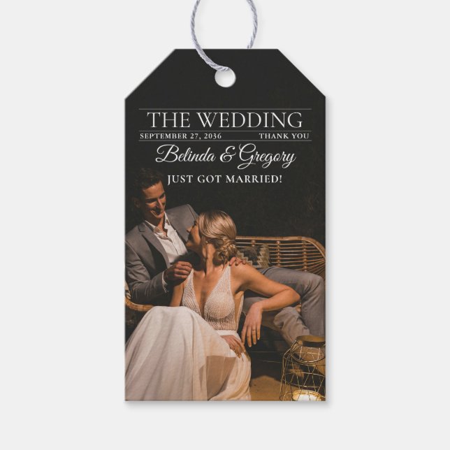 Zeitschrift Redaktion Zeitung Fotos Hochzeit Geschenkanhänger (Vorderseite)