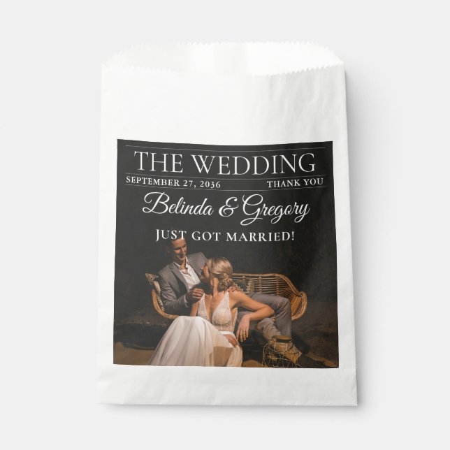 Zeitschrift Redaktion Zeitung Fotos Hochzeit Geschenktütchen (Vorderseite)