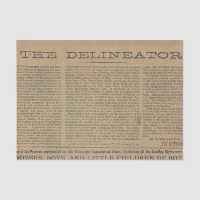 Zeitschrift Vintag Seidenpapier (Vorderseite)