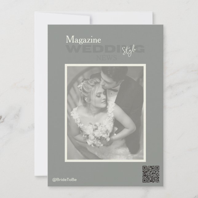 Zeitschrift Vintage Wedding Einladung (Vorderseite)