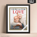 Zeitschriftenabdeckung für benutzerdefinierte Zeit Poster<br><div class="desc">Feiern Sie Ihre Liebe mit diesem Custom Anniversary Magazine Cover - Couple Portrait Poster! Mit einem personalisierten Foto des glücklichen Ehepaares und individuellen Schlagzeilen verwandelt dieses einzigartige Design Ihre besonderen Momente in ein glamouröses Magazin-Cover. Dieses individuell gestaltete Poster eignet sich perfekt für Jubiläumsgeschenke, Party oder romantische Dekorationen. Es ist eine...</div>