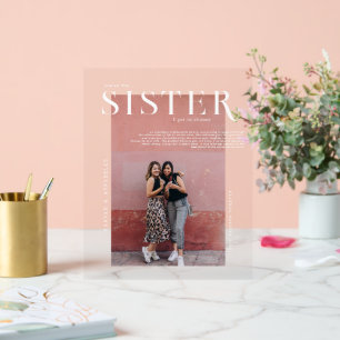 Zeitschriftenabdeckung   Geschenk für das Sisters- Acrylschild