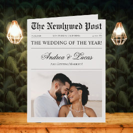 Zeitschriftenprogramm für Hochzeitssendungen Karte