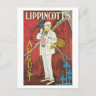 Zeitschriftenübersicht Vintag Art Nouveau August Postkarte