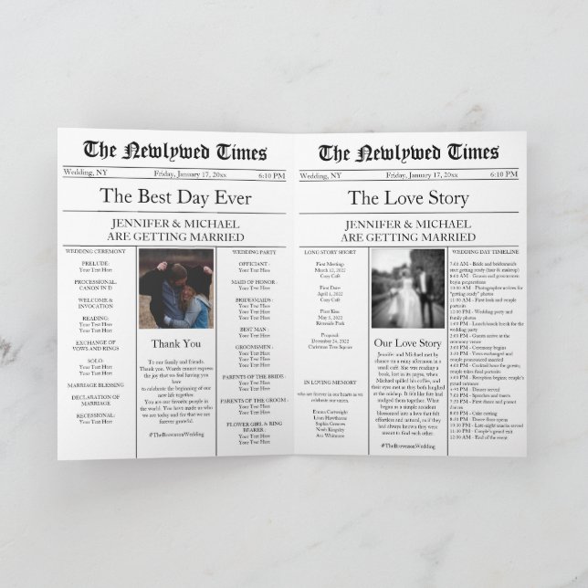 Zeitschriftenzeitschrift für Zeitungen Einladung (Innenseite)