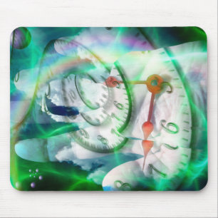 Zeitspirale in der Hand des Menschen Mousepad