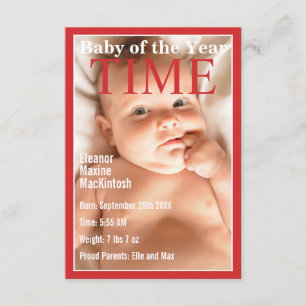 ZEITSTILLDECKUNG   BABY ANNOCEMENT EINLADUNG